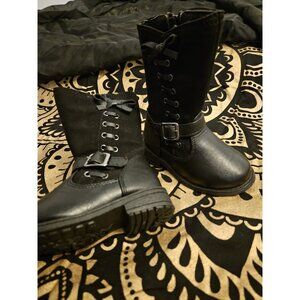 Rachel Shoes Lil Genevieve Girls Toddler Black Boots Size 6M Free Shipping
